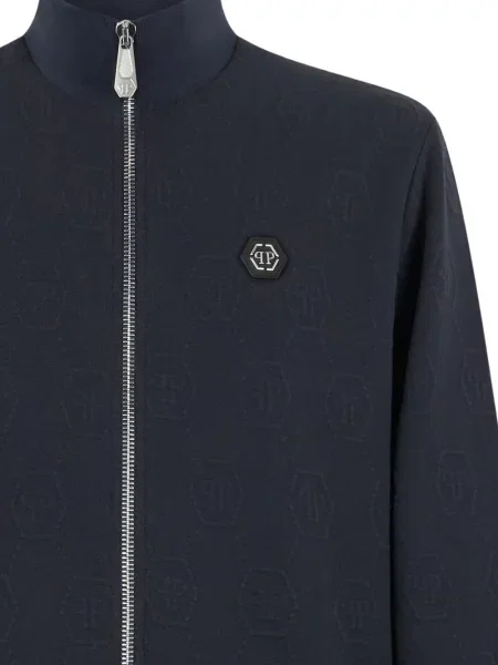 Geacă Philipp Plein din jacard albastru