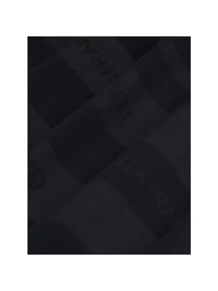 Szal Elisabetta Franchi z logo czarna