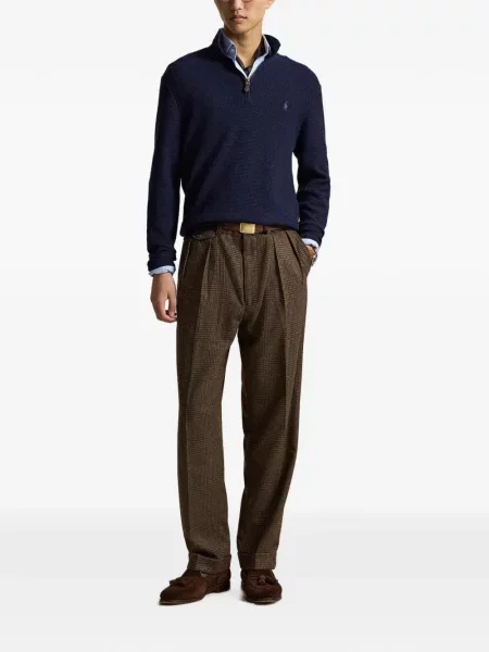 Șosete Polo Ralph Lauren cu broderie în carouri de flanelă verde