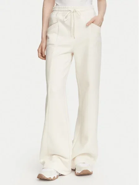 Guess Sportinės kelnės Kreminė Wide Leg