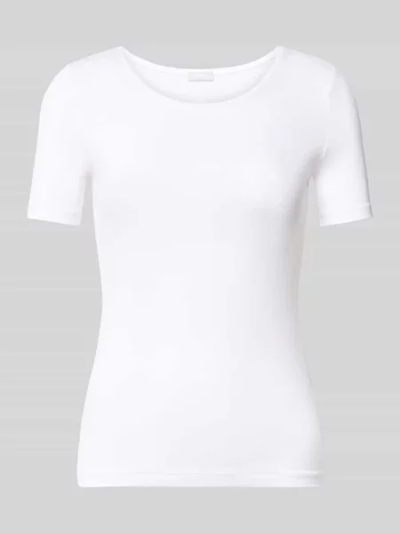 T-shirt z okrągłym dekoltem model SOFT TOUCH’ Hanro biała