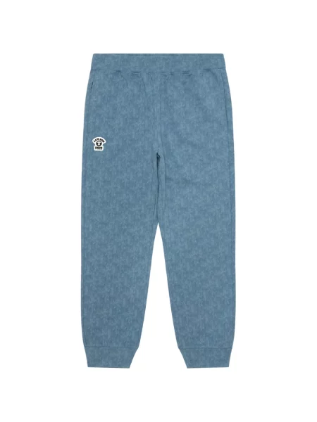 Pantaloni Aape By A Bathing Ape cu model camuflaj alergare albastru
