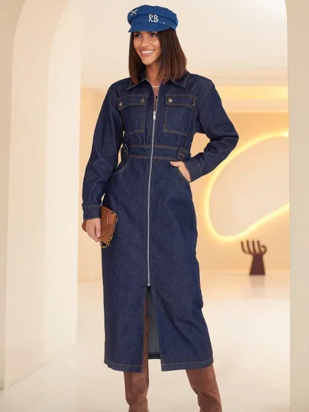 Сукні Dressa темно-синій бавовна/поліестер/еластан синя