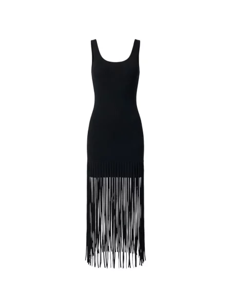 Rochie mini Toccin cu franjuri de costum negru