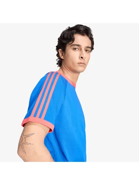 Majica Adidas Originals s črtami modra