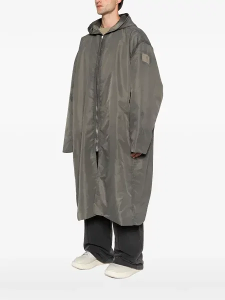 Palton Rick Owens cu glugă gri