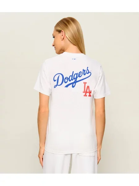 Sporty&Rich Tricou Dodgers Serif alb
