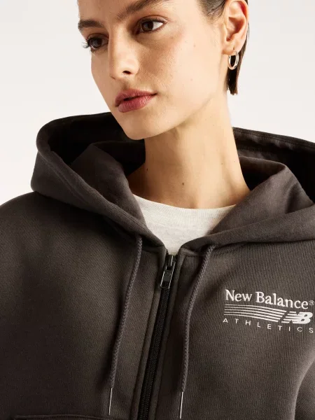 Флісове худі New Balance сіре