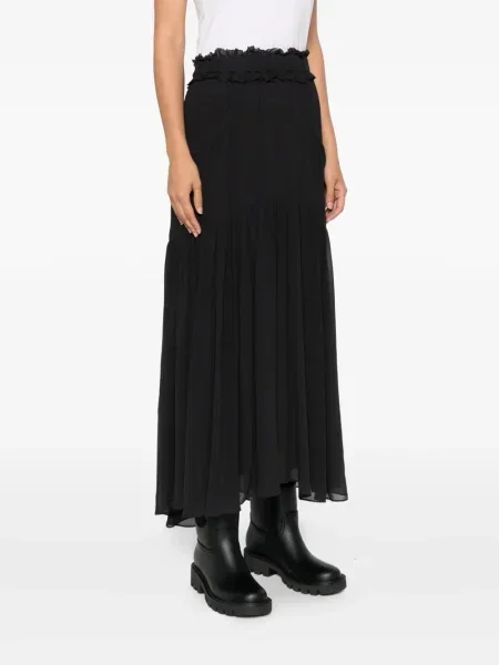 Fusta maxi Marant Etoile cu volane negru