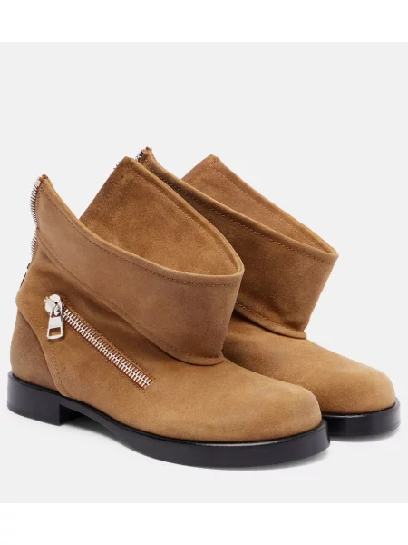 Cizme scurte Jw Anderson din piele de căprioară bej