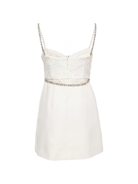 Rochie mini Self-portrait din dantelă alb
