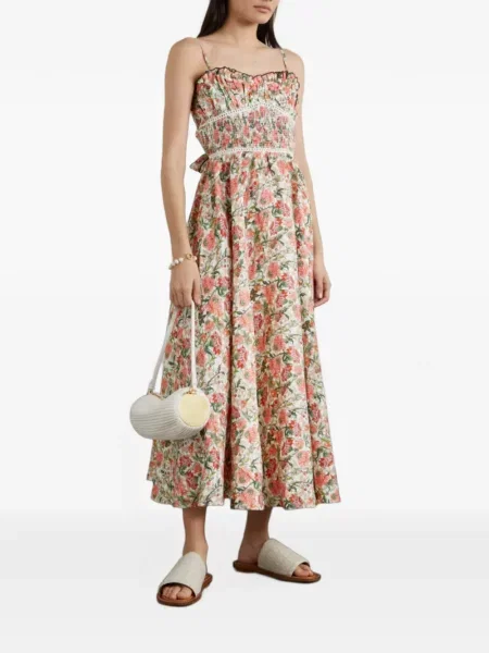 Rochie midi Lug Von Siga cu model floral cu imagine