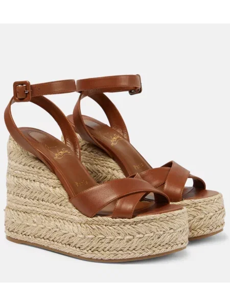 Sandale Christian Louboutin din piele maro