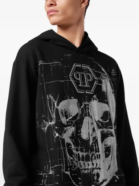 Hanorac cu glugă Philipp Plein negru