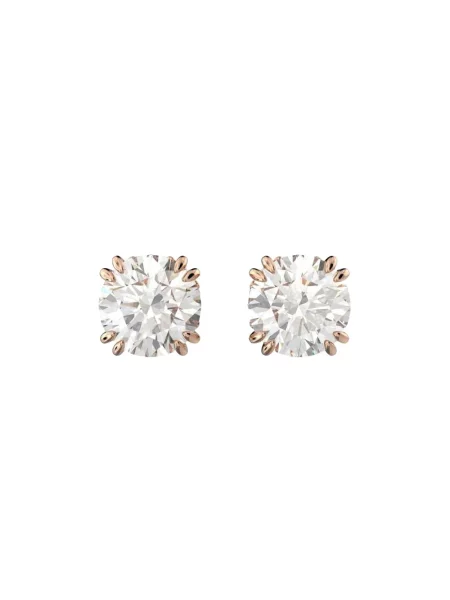 Swarovski Akcesoria Kobieta Szary ONE SIZE Klasyczne Kolczyki w Jednolitym Kolorze białe