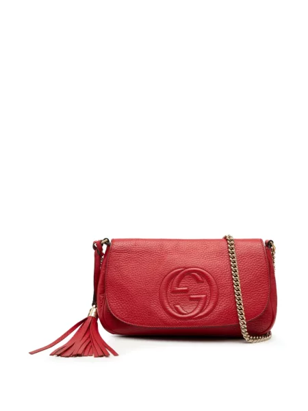 Kožený náhrdelník Gucci Pre-owned červený