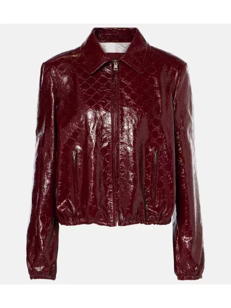 Mytheresa Chaqueta Gucci Mujer Gucci Chaqueta Bomber De Piel Rojo