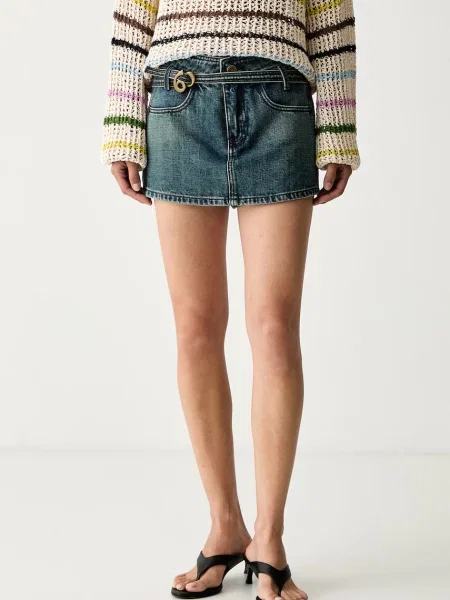 Miss Sixty fustă-pantalon pentru femei din denim albastru