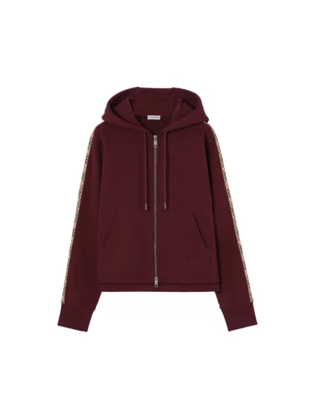 Bluza z kapturem Burberry czerwona