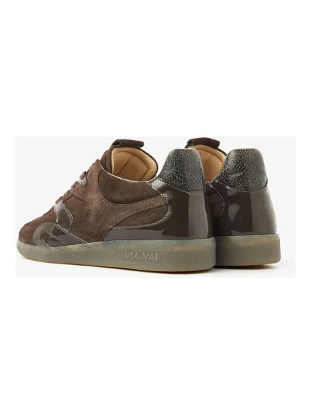 Sneakersy Via Vai skórzane brązowe