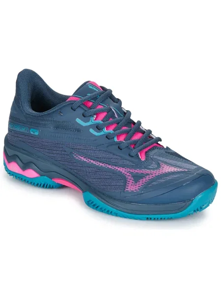 Női padel cipő Mizuno Wave Exceed Light 2 Padel midnight navy/ fukszia lila/ zománc kék. Méret: 37 EU kék