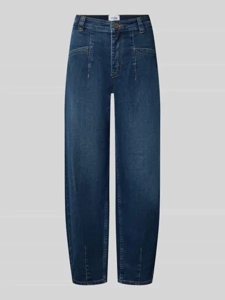 Jeansy barrel z mieszanka bawełny model Liv Barrel Toni niebieskie