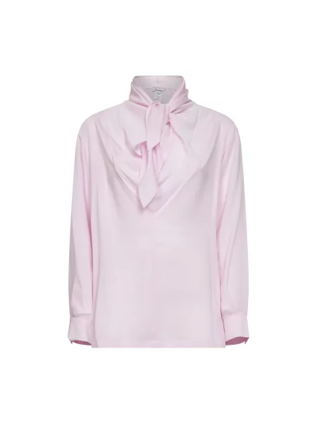 Lniana bluzka Max Mara różowa