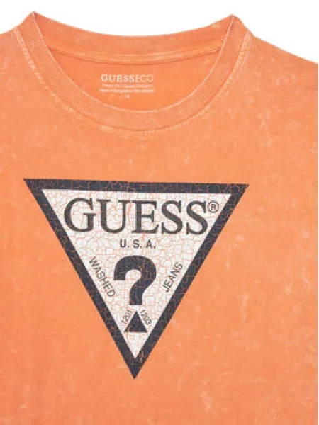 Guess Marškinėliai Relaxed Fit oranžinė