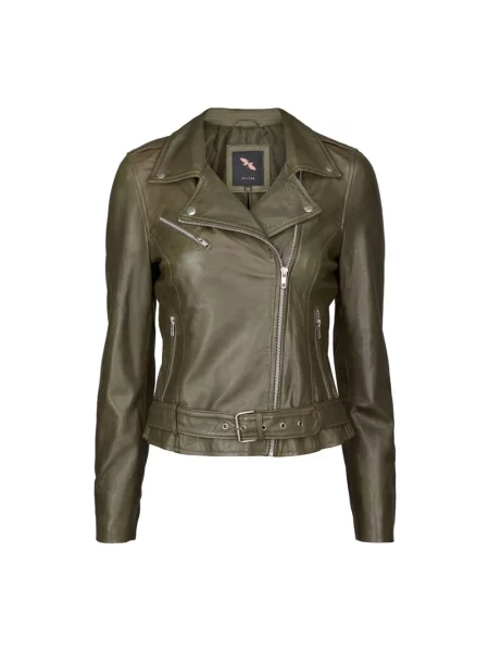 Kurtka skórzana Btfcph zielona