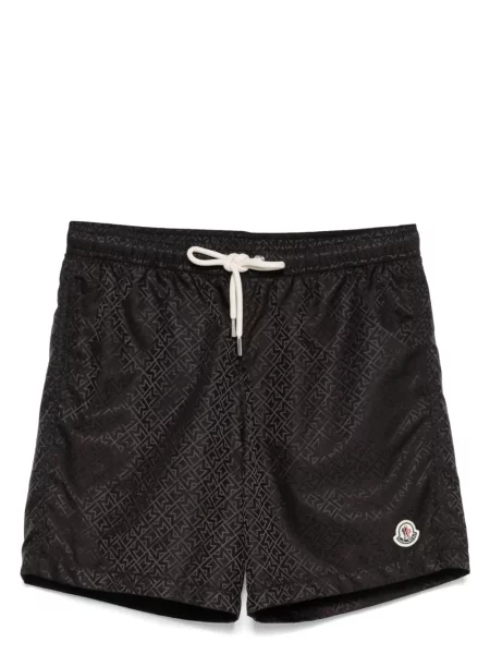 Slip de baie Moncler din jacard negru