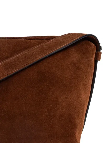 Geantă Moschino din piele de căprioară maro