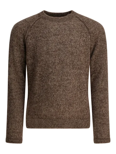 Пуловер Rakki с кръгло деколте кафяво