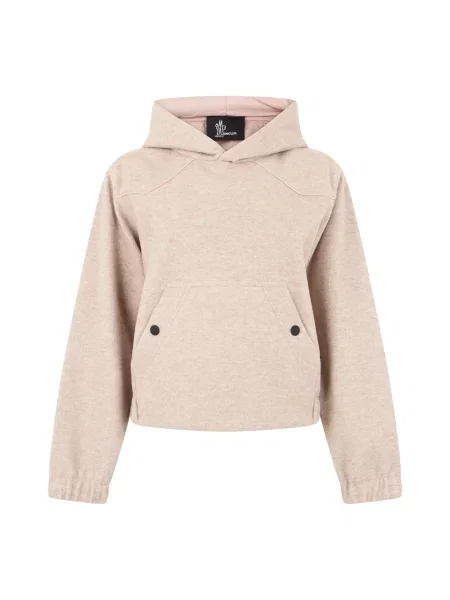 Bluza z kapturem Moncler z kapturem beżowa
