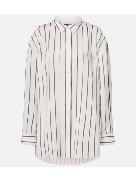 Cămașă Gucci de mătase cu dungi alb