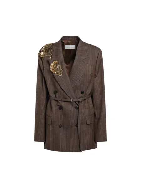 Marynarka Dries Van Noten brązowa