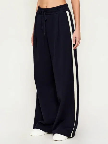 Weekend Max Mara Pantaloni trening Perdoni Bleumarin Wide Leg