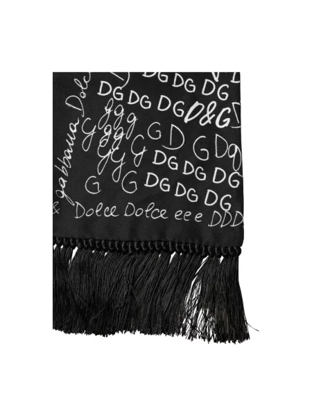 Szal Dolce And Gabbana z nadrukiem czarna