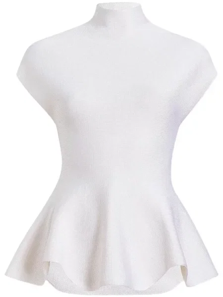 Cu peplum top Khaite alb