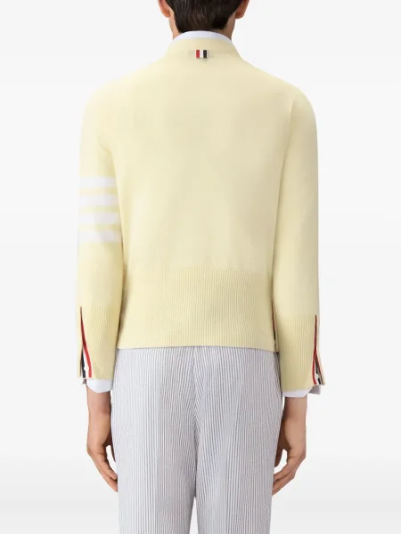 Cardigan Thom Browne cu dungi galben
