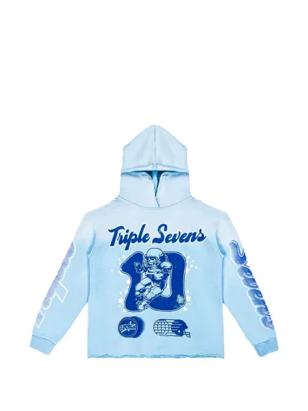 Mikina s kapucňou Triple Sevens modrá