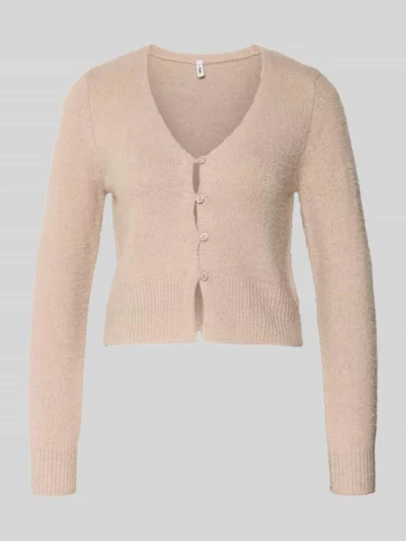 Kurtka z dzianiny o kroju slim fit z jednorzędową listwą guzikową model ‘KERRY’ Only