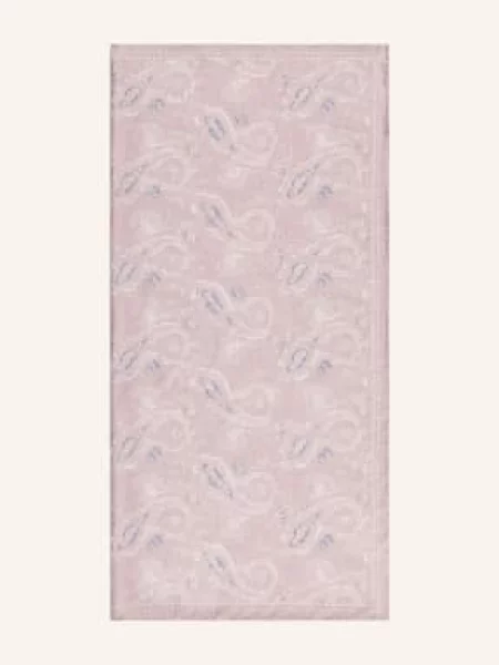Eleventy Jedwabna Chusta rosa biała