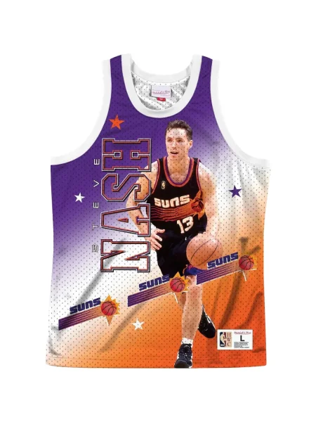 Cămașă Mitchell & Ness din jerseu alb