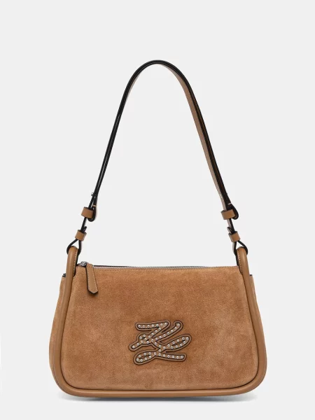 Karl Lagerfeld geantă crossbody pentru femei K/AUTOGRAPH bej