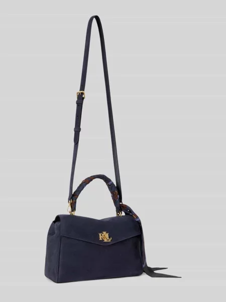 Lauren Ralph Lauren torebka zamszowa granatowa