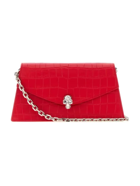 Torebka Alexander Mcqueen skórzana czerwona