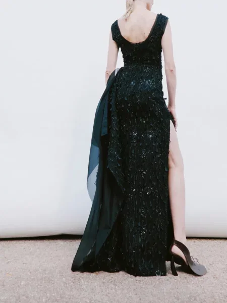 Rochie maxi A.w.a.k.e. Mode cu paiete negru
