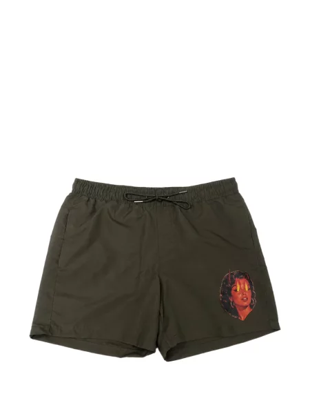 Slip de baie Melt cu imagine verde