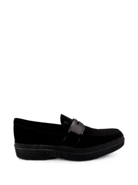 Pantofi loafer Tod's din piele de căprioară cu platformă negru