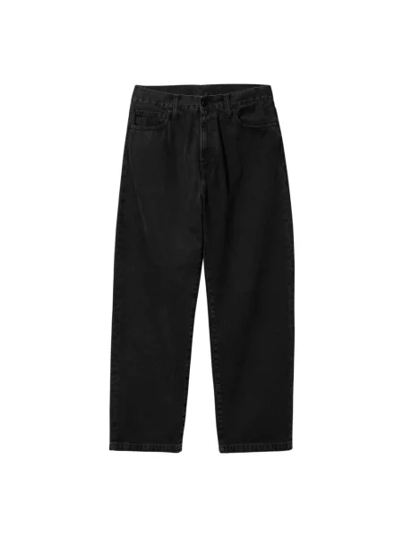 Carhartt Wip Spodnie Mężczyzna Denim Denim Landon Pant z obróbką ścierną czarny